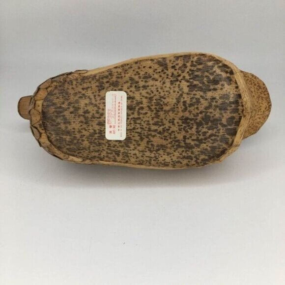 Vintage Folk Art Duck Carved Corn Husk Wood Decoy - Picture 7 of 9